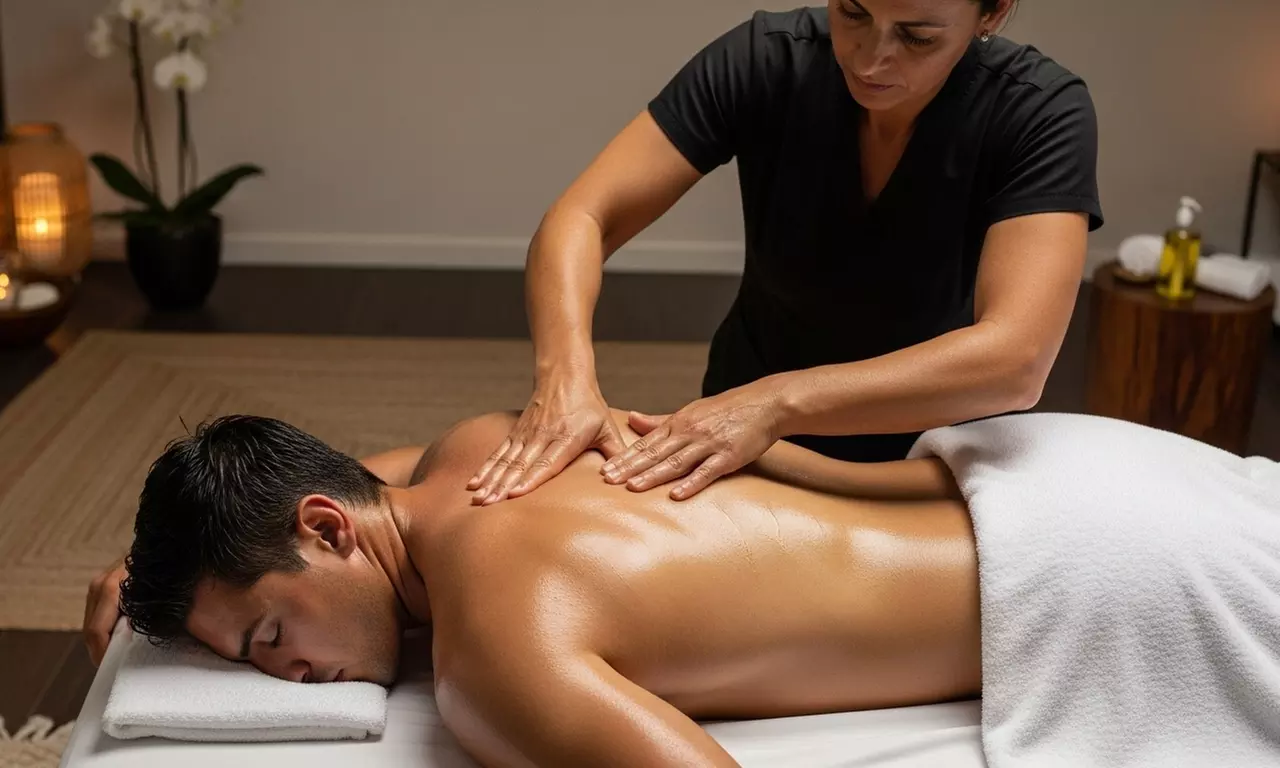 1, 2, or 3 60-Min Deep-Tissue Massage +Aromatherapy+Red Light+Hot Pack