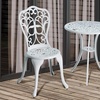 Image 1: Outsunny 3 Piece Garden Bistro Set