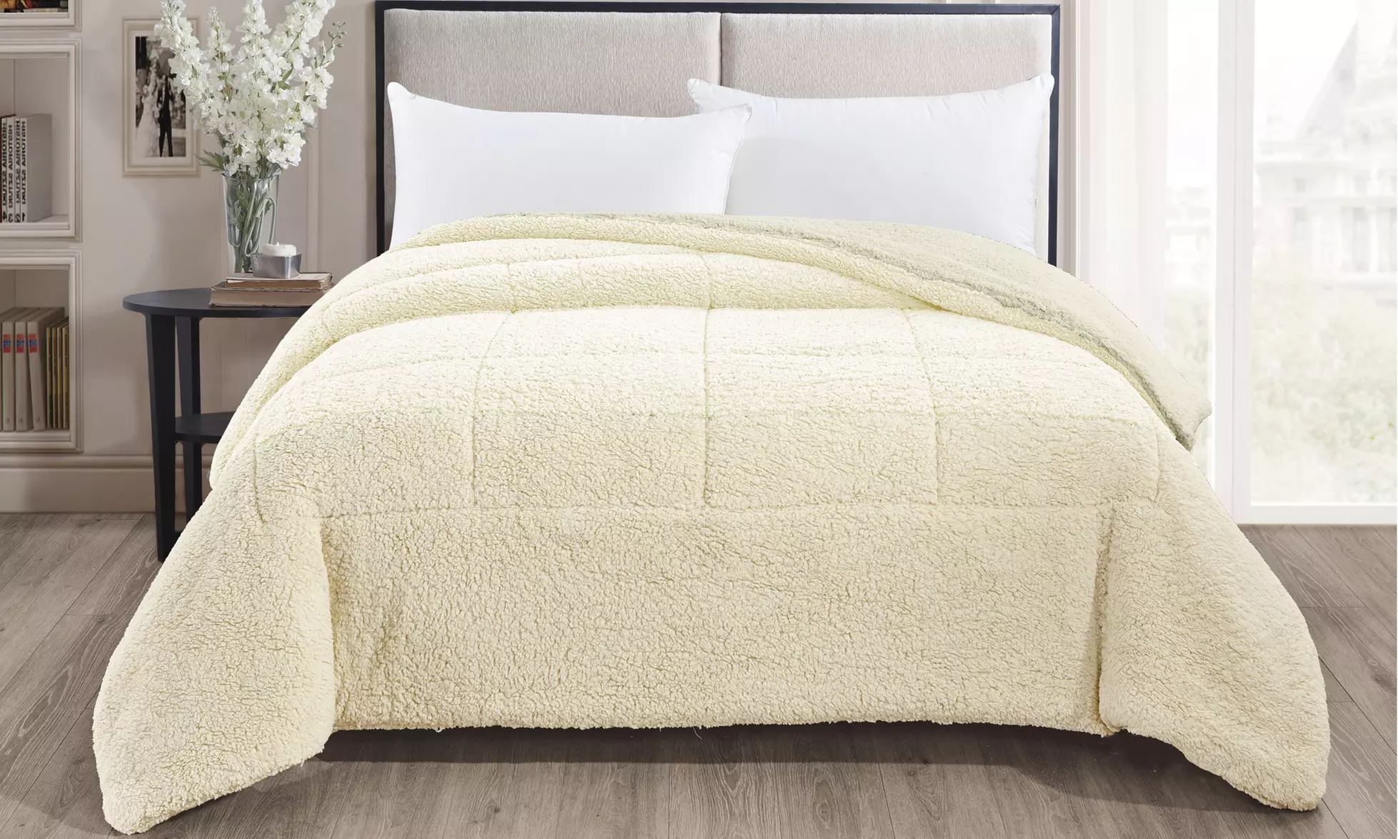 Couette double bicolore sherpa