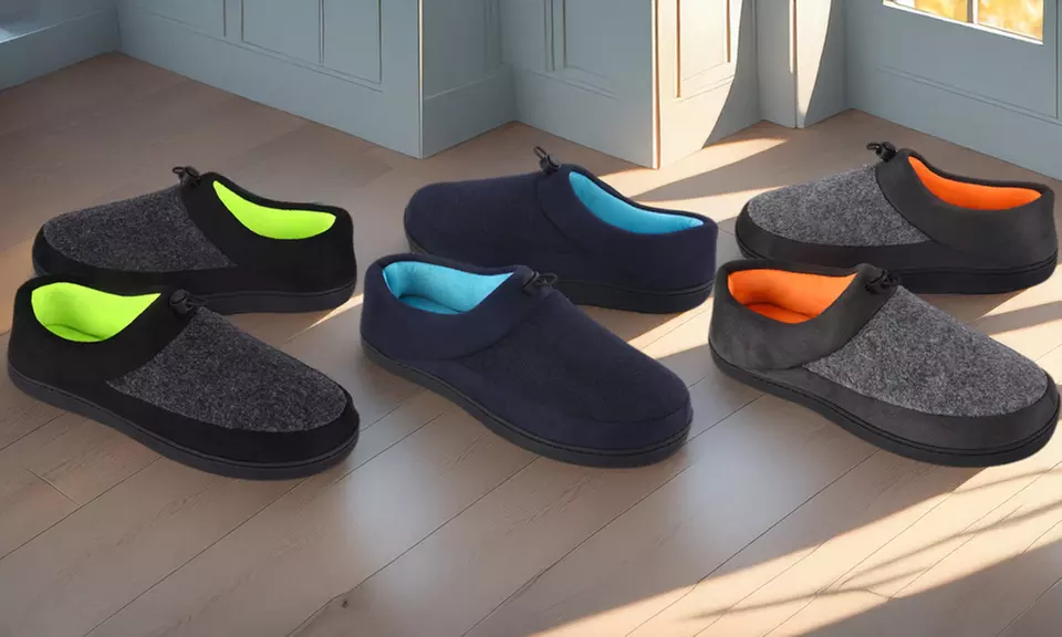 VONMAY Memory Foam Anti-skid Mens Slippers Felted House Shoes Indoor Outdoor - Primary Image