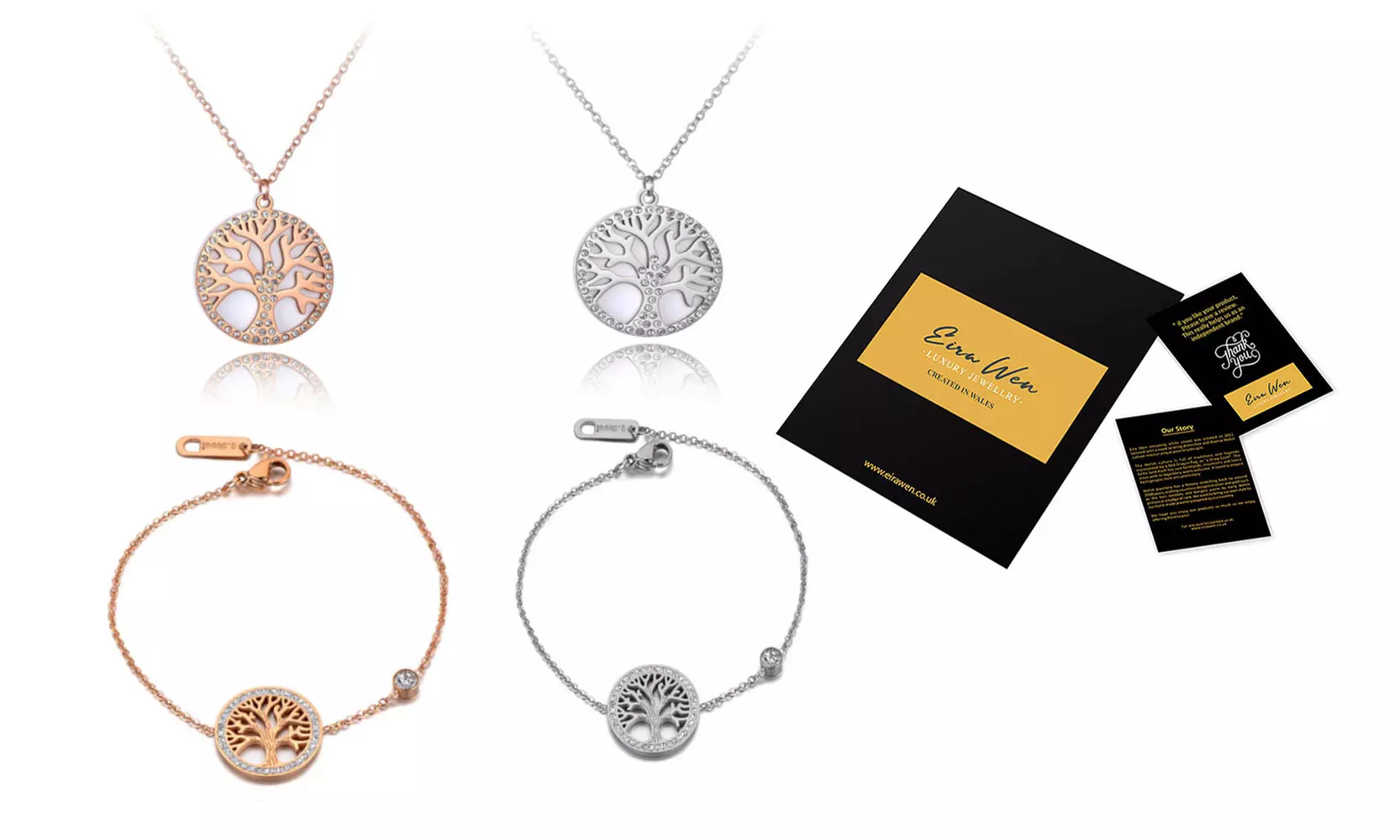Eira Wen Tree of Life Charm Jewellery Made with Swarovski® Crystals