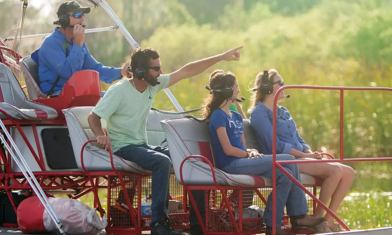 Explore 1 Hour or 90-Minute Airboat Tour For One or Four People  