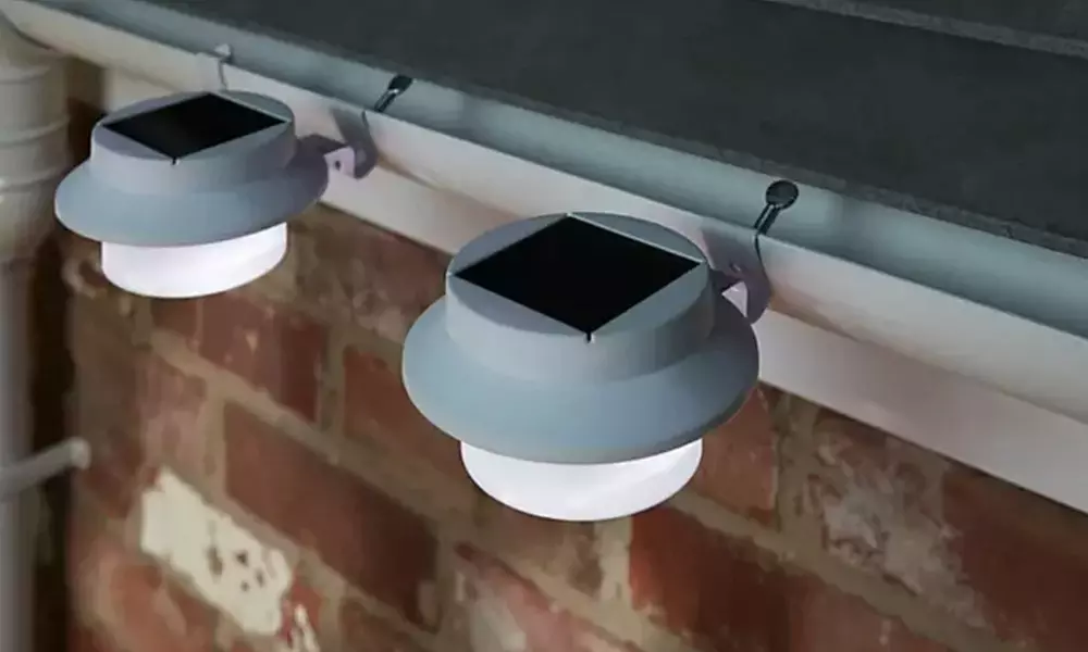 2x, 4x oder 8x Solar-Dachrinnenleuchten