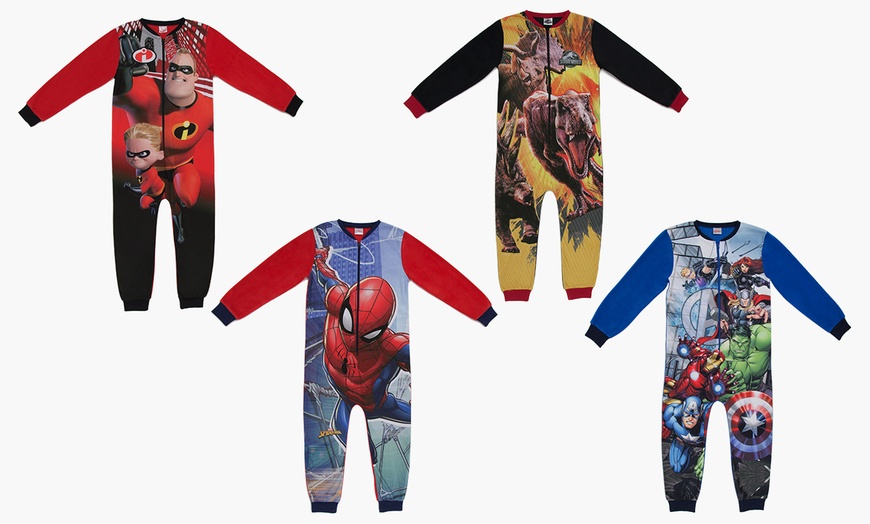 Image 1: Boys' Fleece Character Onesie