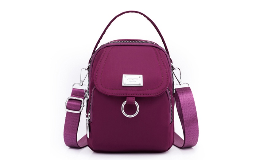 Image 3: Crossbody Zipper Shoulder Bag for Women