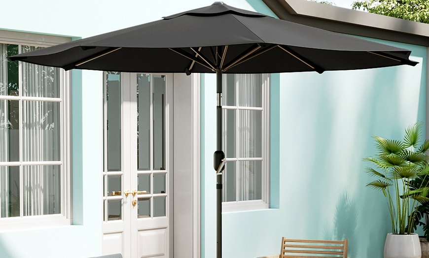 Image 18: 3M Rotating Parasol with UV Protection; Adjustable and Stylish Design