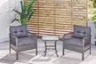 Outsunny Woven Bistro Set with 2 Chairs and Table, Choice of Styles - Image 7