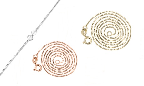 Catene in maglia veneziana, realizzate in argento 925 e disponibili in 3 colori