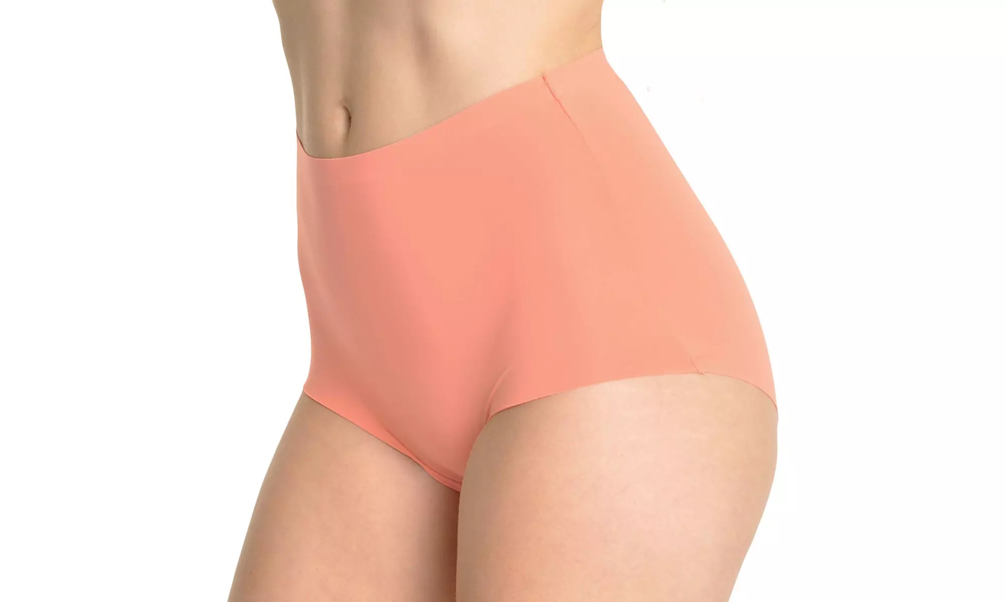 (6 Pack) Women's High Waisted Seamless Basic Laser Cut Panties