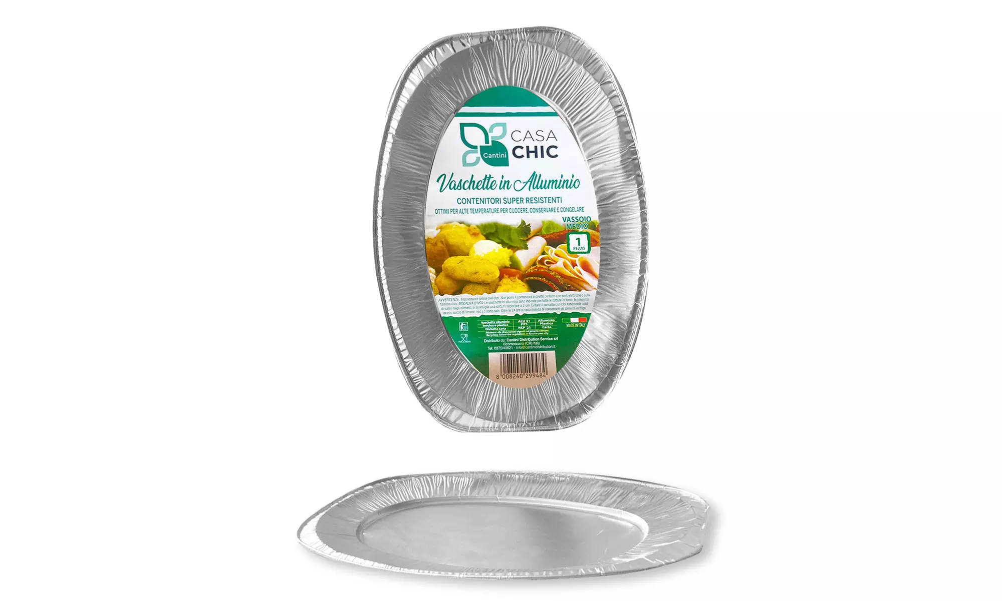 Fino a 192 contenitori in alluminio per alimenti