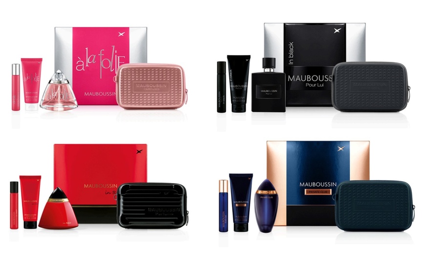 Image 1: Coffret Mauboussin avec eau de parfum, gel douche, travel spray et sac