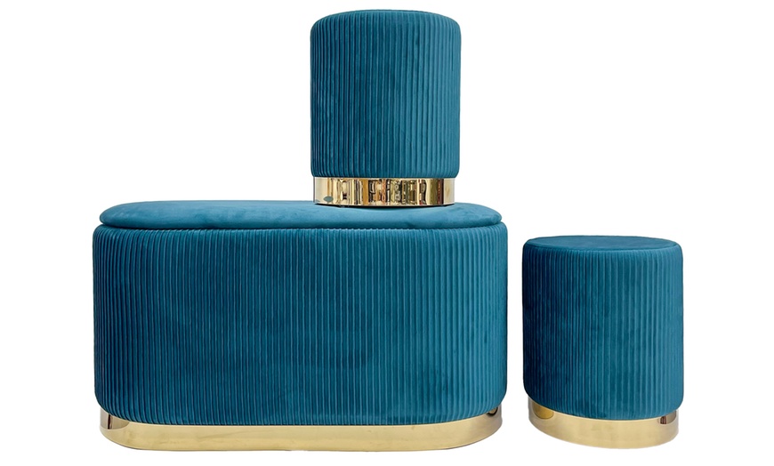 Image 10: Lot de 3 poufs modèle "Pouffi"