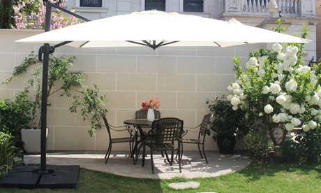 Parasol en forma rectangular con funda de protección de Kocoon,Gris oscuro, Gray
