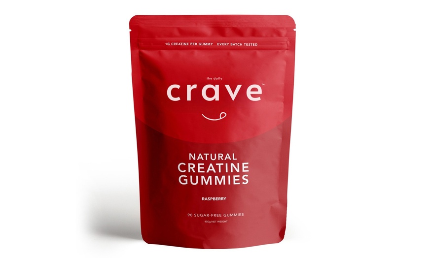 Image 3: Natural Creatine Gummies Sour Apple or Raspberry Pack