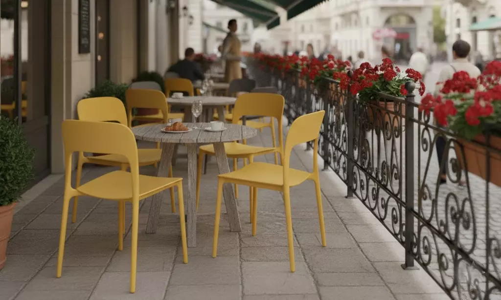 Set di 4 sedie da esterno