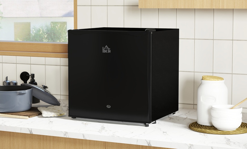 Image 2: HomCom 46L Lockable Countertop Fridge