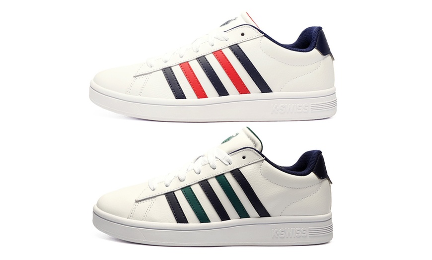 Image 1: K-Swiss Court Tiebreak II Men's Leather Trainers 