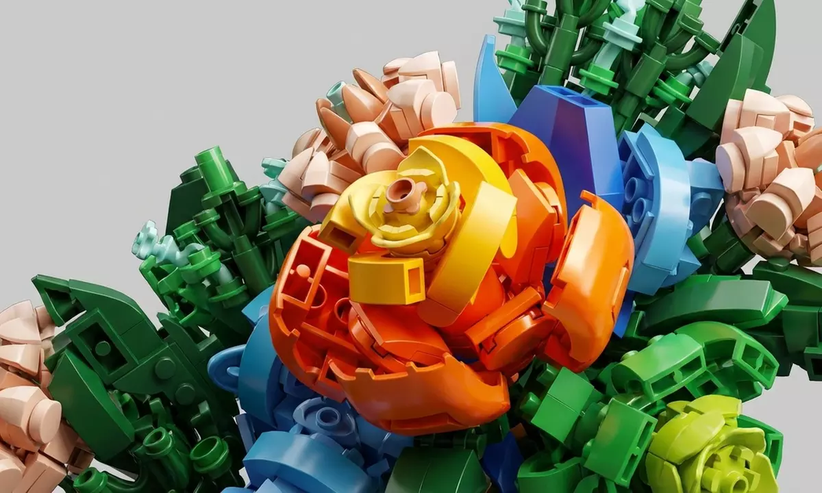 DIY Building Blocks Flower Bouquet Set - 622 Pieces