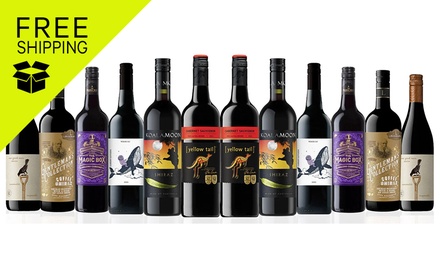 FREE SHIPPING - Aussie Mixed Reds YT Cab -  (12 Bottles) - MIXCSVYTLRED12 - Purple Feet Beverages