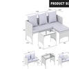 Image 5: Three Piece Outdoor Furniture Set With Table 