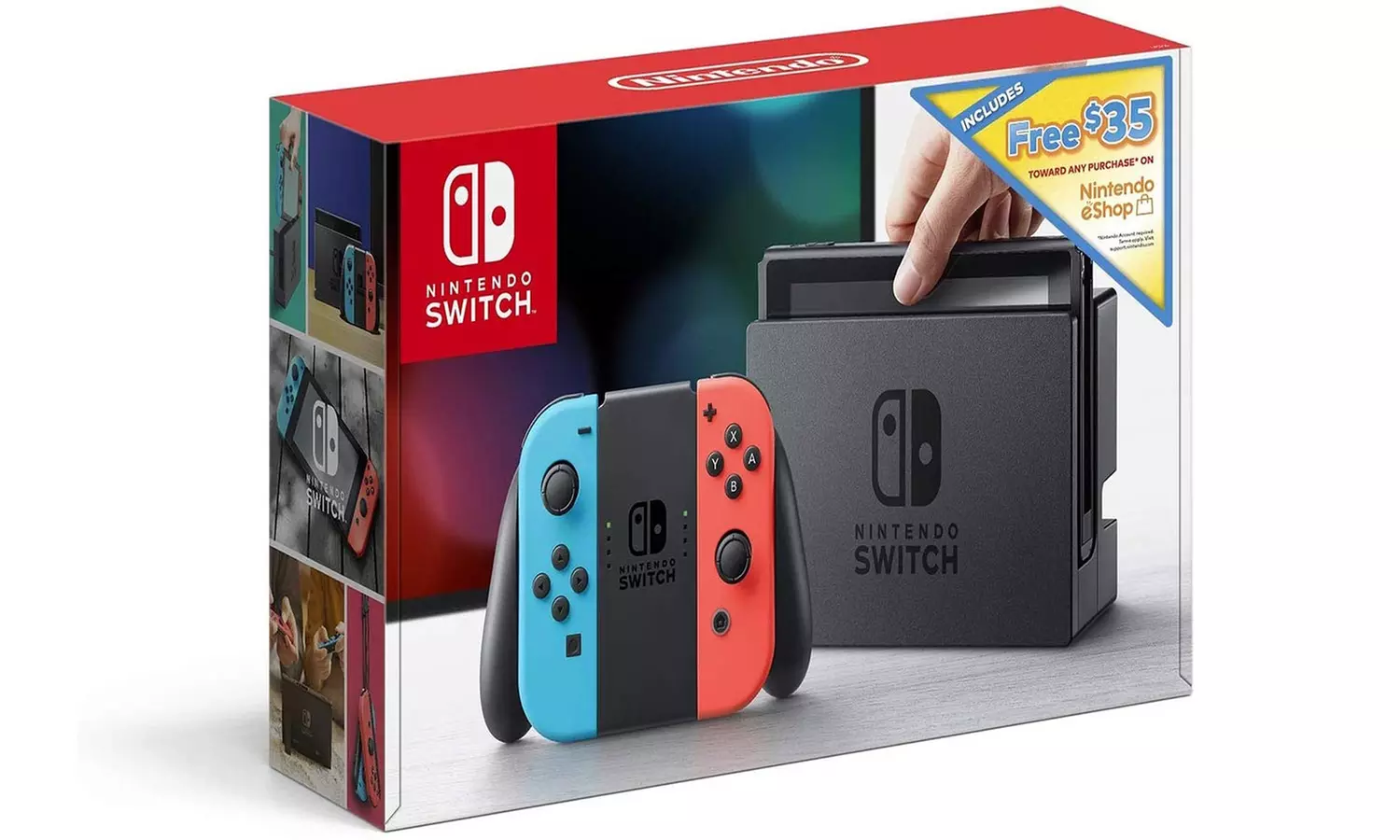 Nintendo Switch 32GB Game Console with Nintendo eShop $35 Credit Download Code - Primary Image
