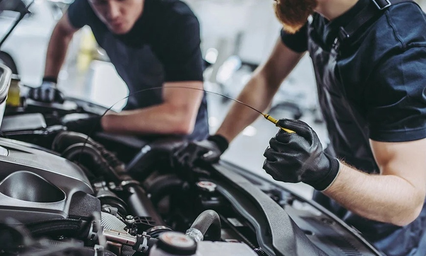 Image 1: Get a Oil Change Using Semi / Full Synthetic or Diesel Options