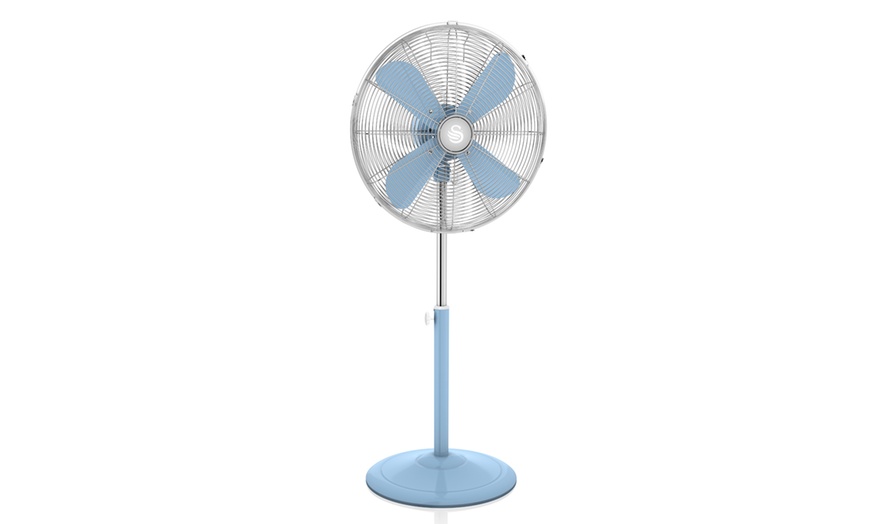 Image 7: Swan Retro Clock, Stand or Desk Fan
