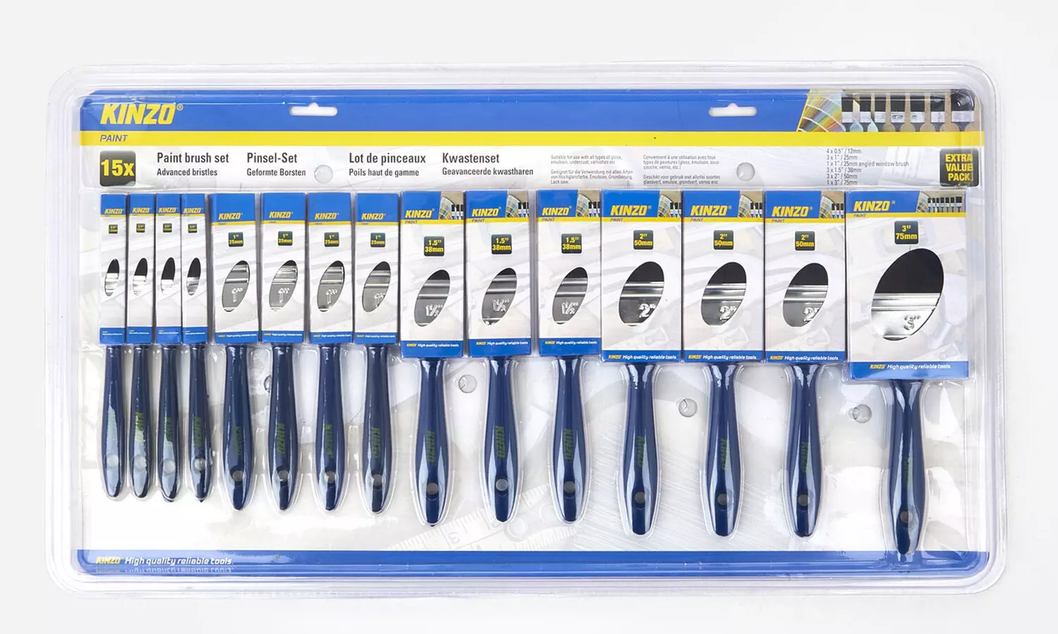 15-Pack Jumbo Paint Brush Set