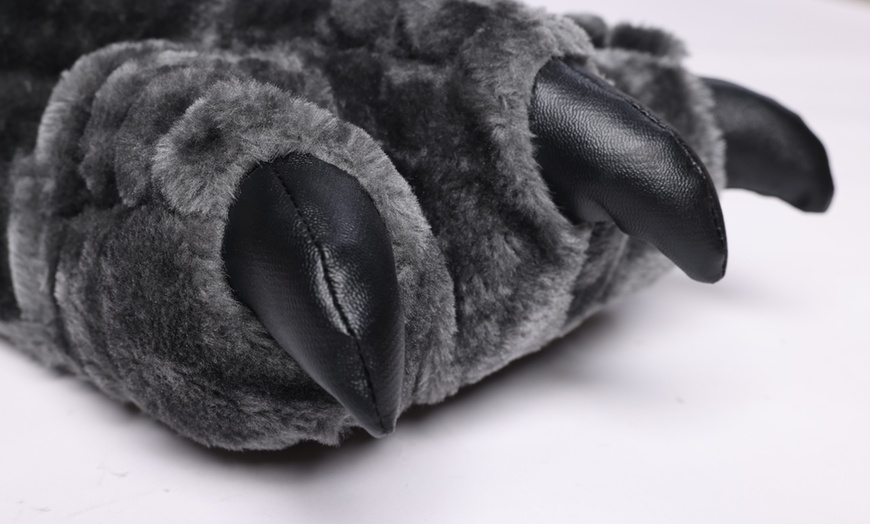 Image 20: Funny Claw Novelty Monster Foot Slippers