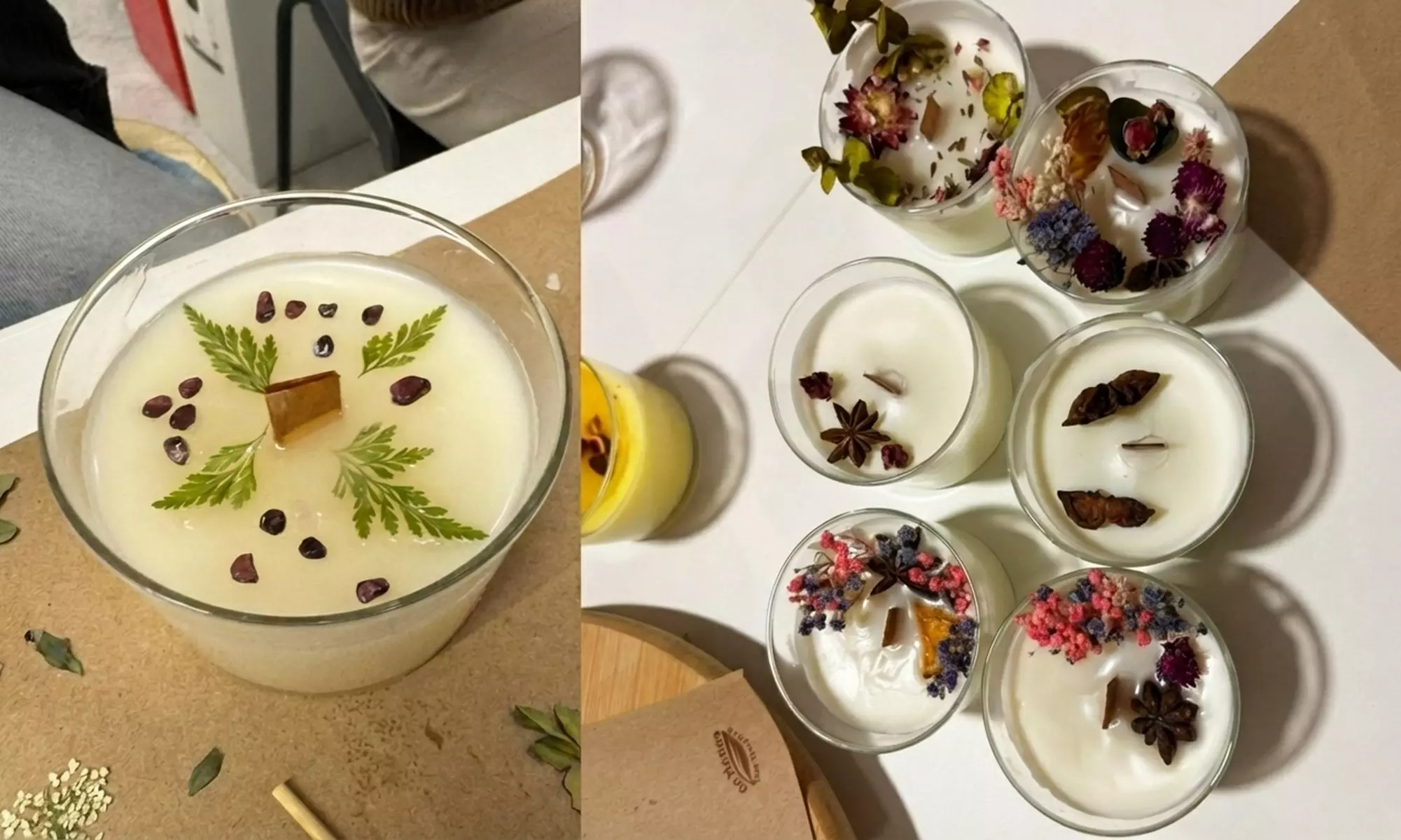 Creación de velas personalizadas con merienda y café o infusión