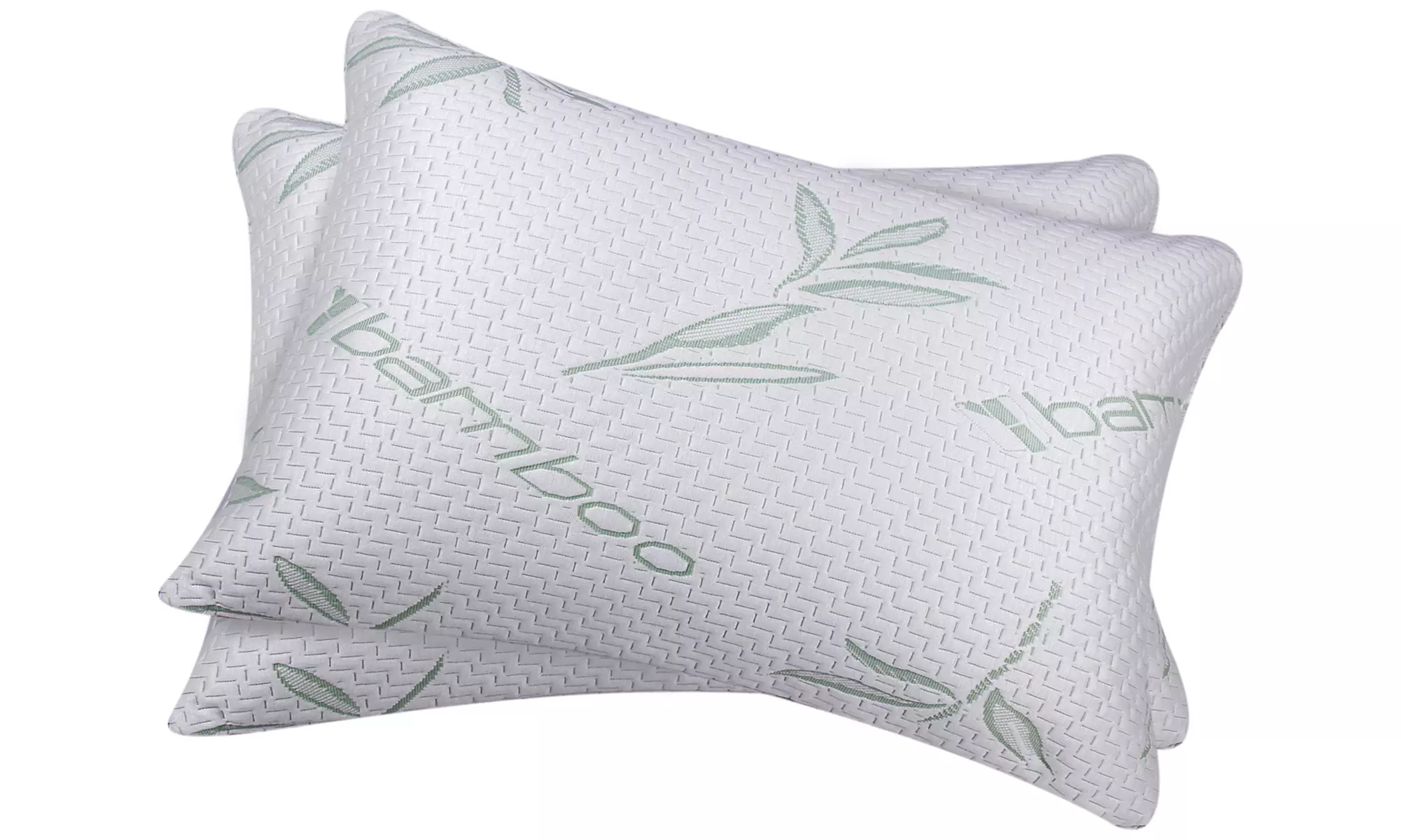 2 Pack Hypoallergenic Memory-Foam Bamboo-Blend Pillows