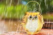 2 Pack Hanging Solar Lanterns Owl Pattern Pathway Decorative Lantern Lights - Second Medium