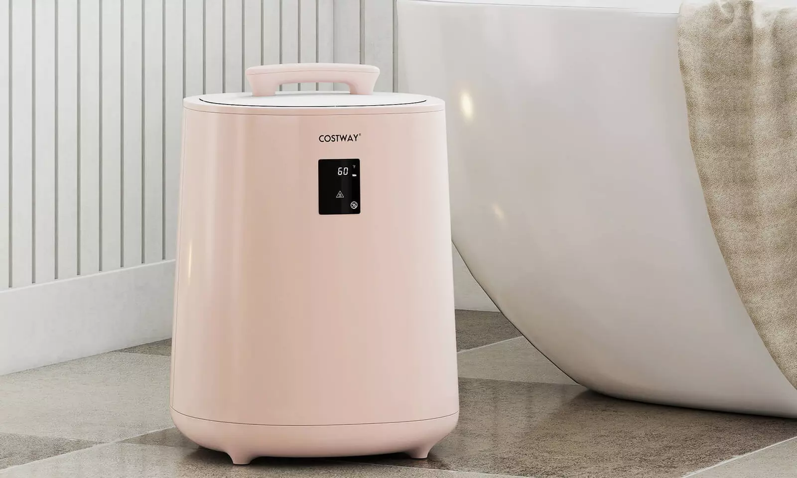 Costway 18 L Towel Warmer for Bathroom Luxury Towel Heater with LED Display