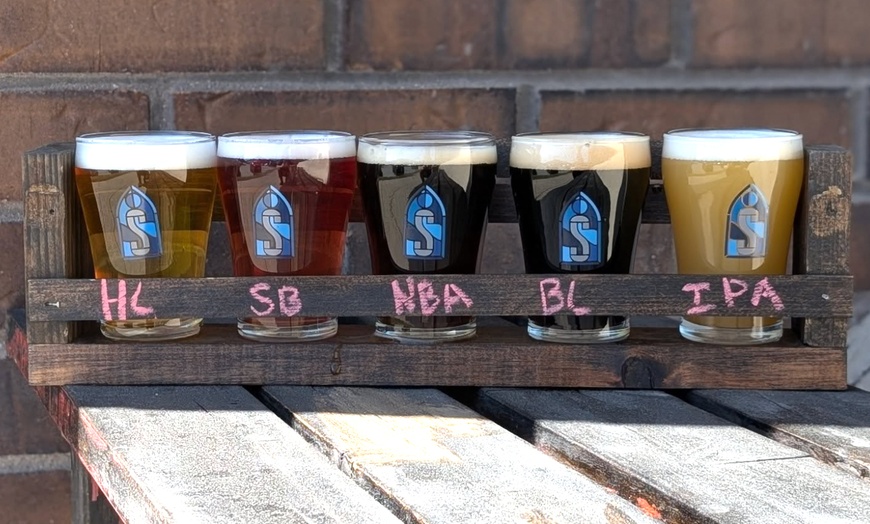 Image 2: Brewery Tour, Beer Flight, Souvenir Glass for One, Two or Four 