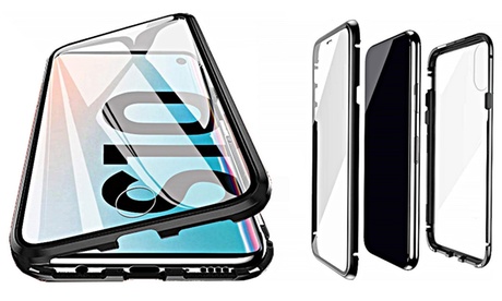 Cover magnetica con vetro temperato per Samsung Galaxy S10 Plus/S10e/S10/S8 Plus/S8/S9 Plus/S9, disponibile in 4 colori