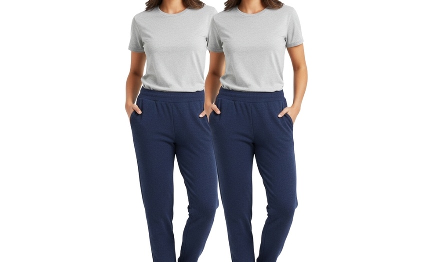 Image 3: Set 2 pantaloni da tuta da donna in micropile