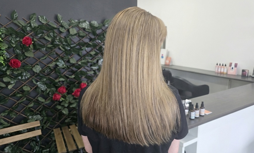 Image 3: Single Process Color, Half or Full Highlights or Balayage with Style