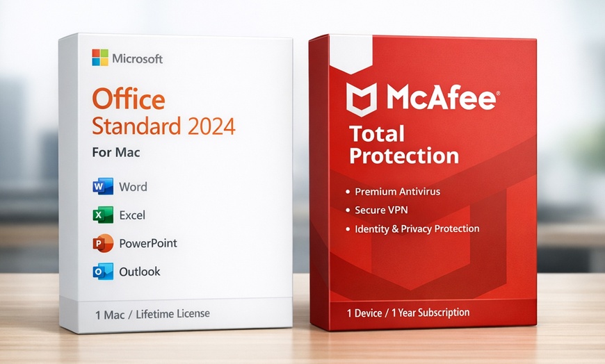 Image 3: Microsoft Office 2024 Lifetime and McAfee Total Protection Bundle 