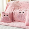Image 1: Cartoon Pillow Quilt Dual Purpose Double Sided Napping 