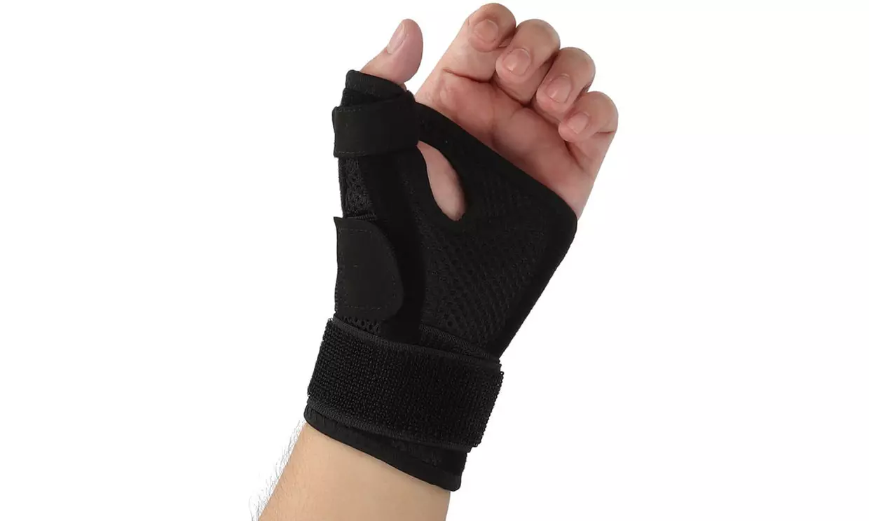 One Size Adjustable Breathable Thumb Support Wrist Brace  for Tendonitis