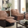 Image 1: Jumbo Cord Fabric Reclining Sofa Set
