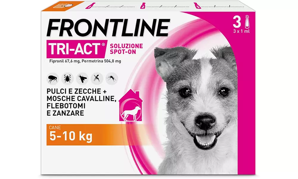 Fino a 12 pipette Frontline Tri-Act® Spot-on per cani