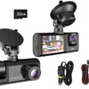 Image 1: Triple Channel Car Dash Cam with 32GB Card, 140-Degree Wide Angle