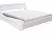 Lit Electra avec LED en simili cuir avec ou sans matelas, livraison offerte - Second Medium