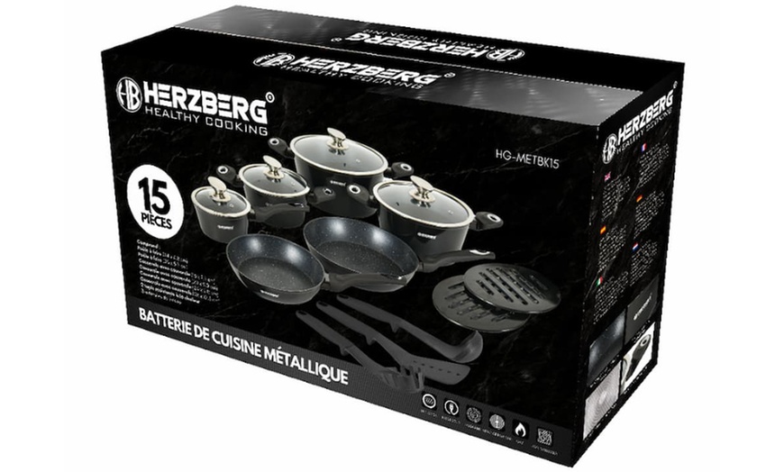 Image 7: Herzberg 14- oder 15-teiliges Kochgeschirr-Set