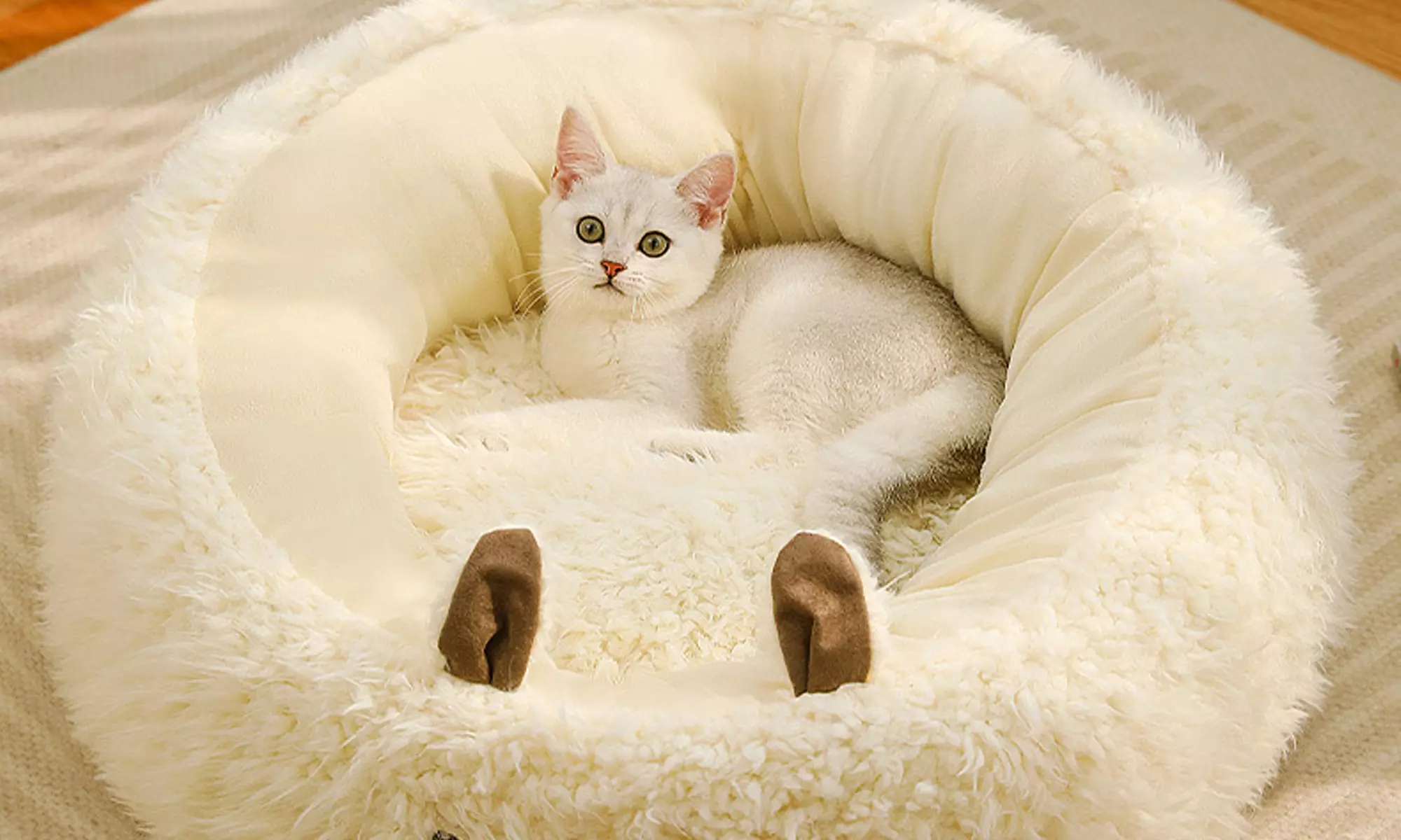 Pet Nesting Sleeping Bed - PETBED-WHT, PETBED-GRN, or PETBED-FROG