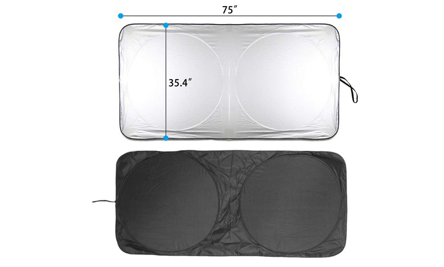 Image 6: Extra Large Car Windshield Sun Shade Cover Blocks UV Rays Sun Visor Protector