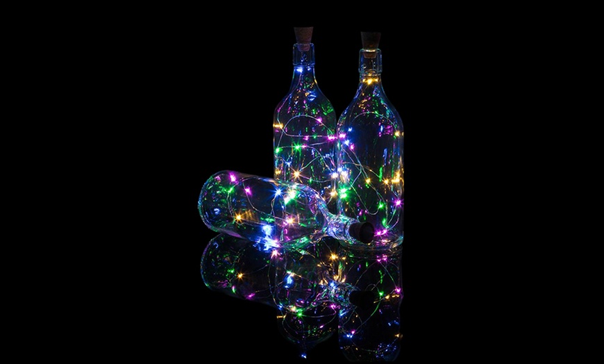 Image 3: Up To Three Bottle Fairy String Lights with Cork Top