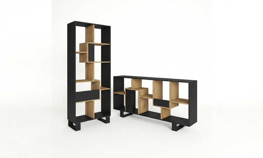 Image 21: Multi-Position Designer Bookcase