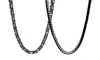 Shop Men's Black Rhodium Plated Italian 24" Franco/Byzantine Chain